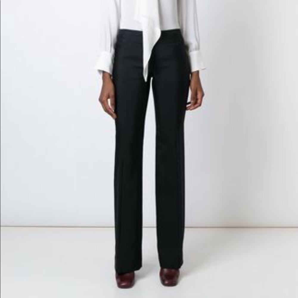 New Tory Burch Flared Leg Trousers Pants Black